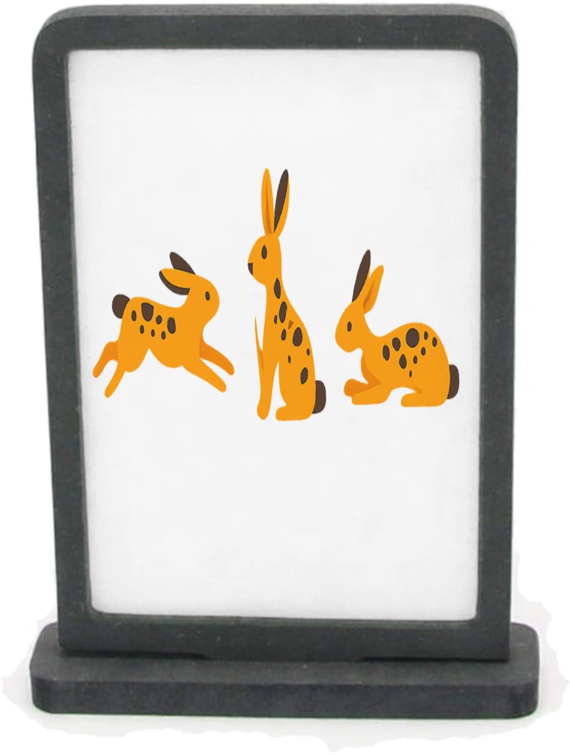 Mr Cadeautjes Houten fotolijst rechthoek met MDF inleg - design Een subtiele patrooncompositie met meerdere losse figuren di | cadeau Wit