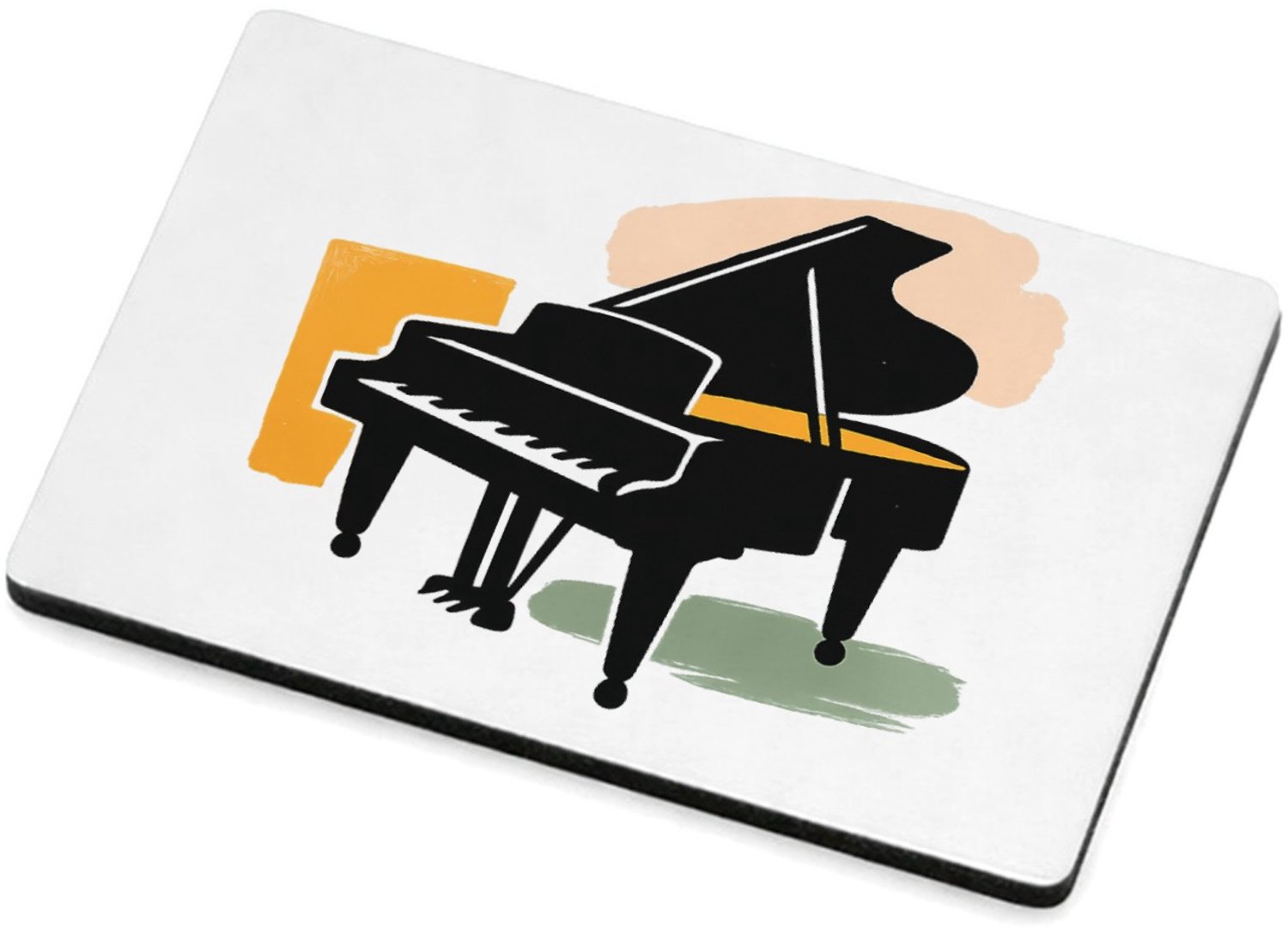 Mr Cadeautjes MDF magnetische fotolijst 7,5 x 5 - design Grafische illustratie van een jazzsaxofoon met zachte verfst | cadeau Wit