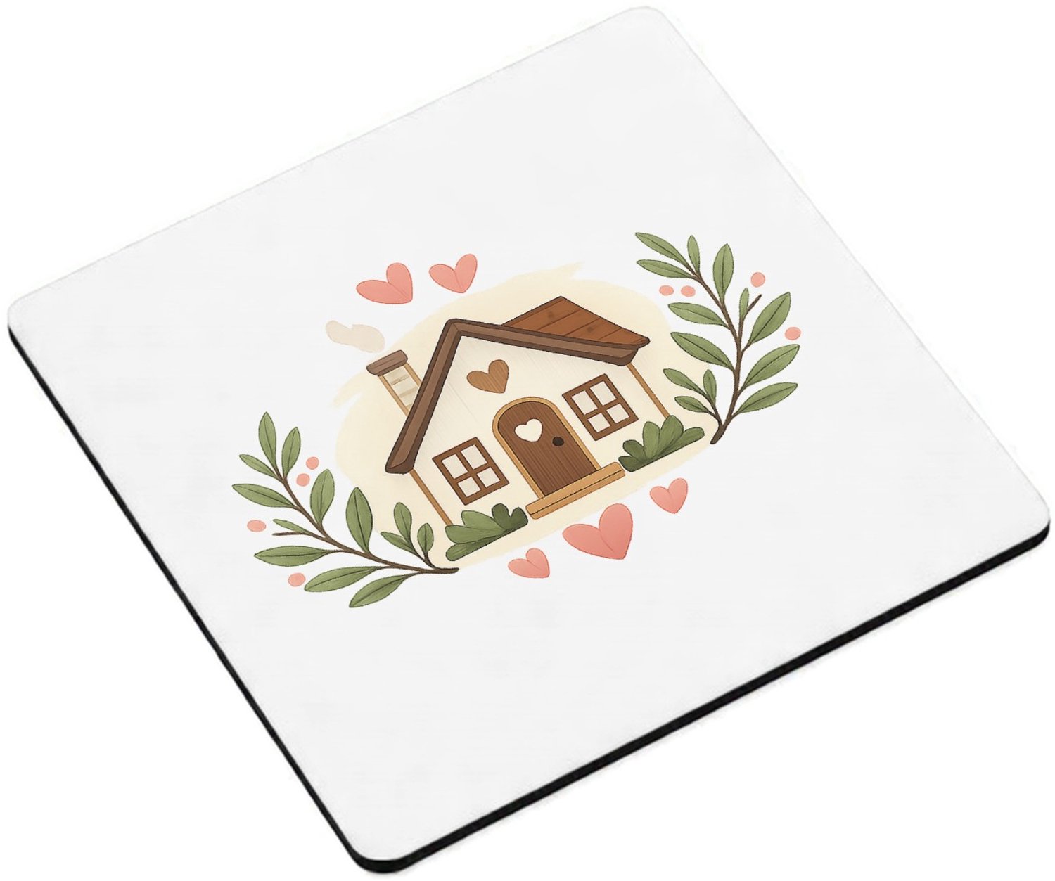 Mr Cadeautjes MDF magnetische fotolijst vierkant 9,5 - design Gezellige keukenposter met liefdevolle huiselijke boodschap | cadeau Wit
