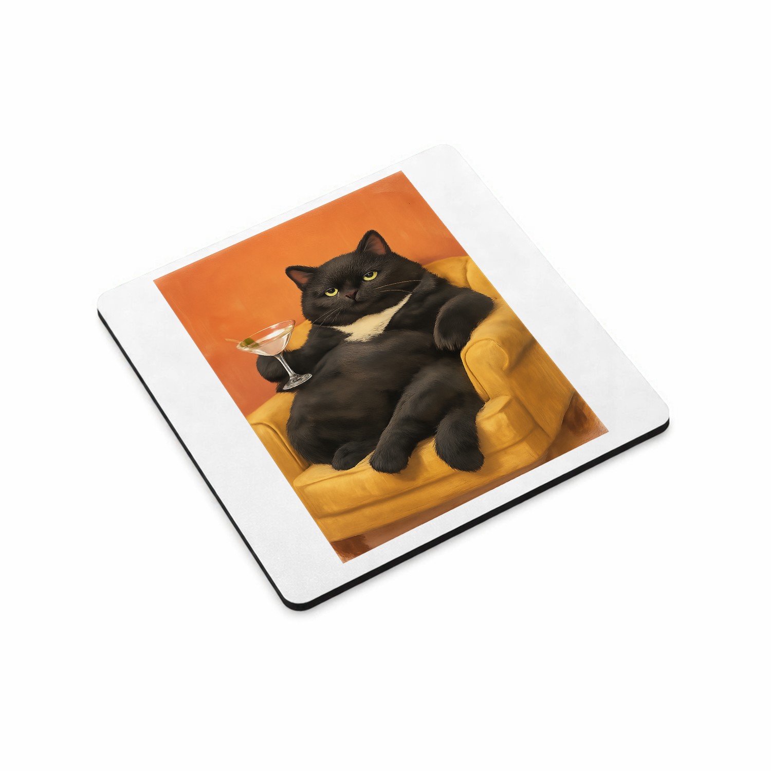 Mr Cadeautjes MDF magnetische fotolijst vierkant 9,5 - design Galerie van exotische huisdieren met chique attitude | cadeau Wit