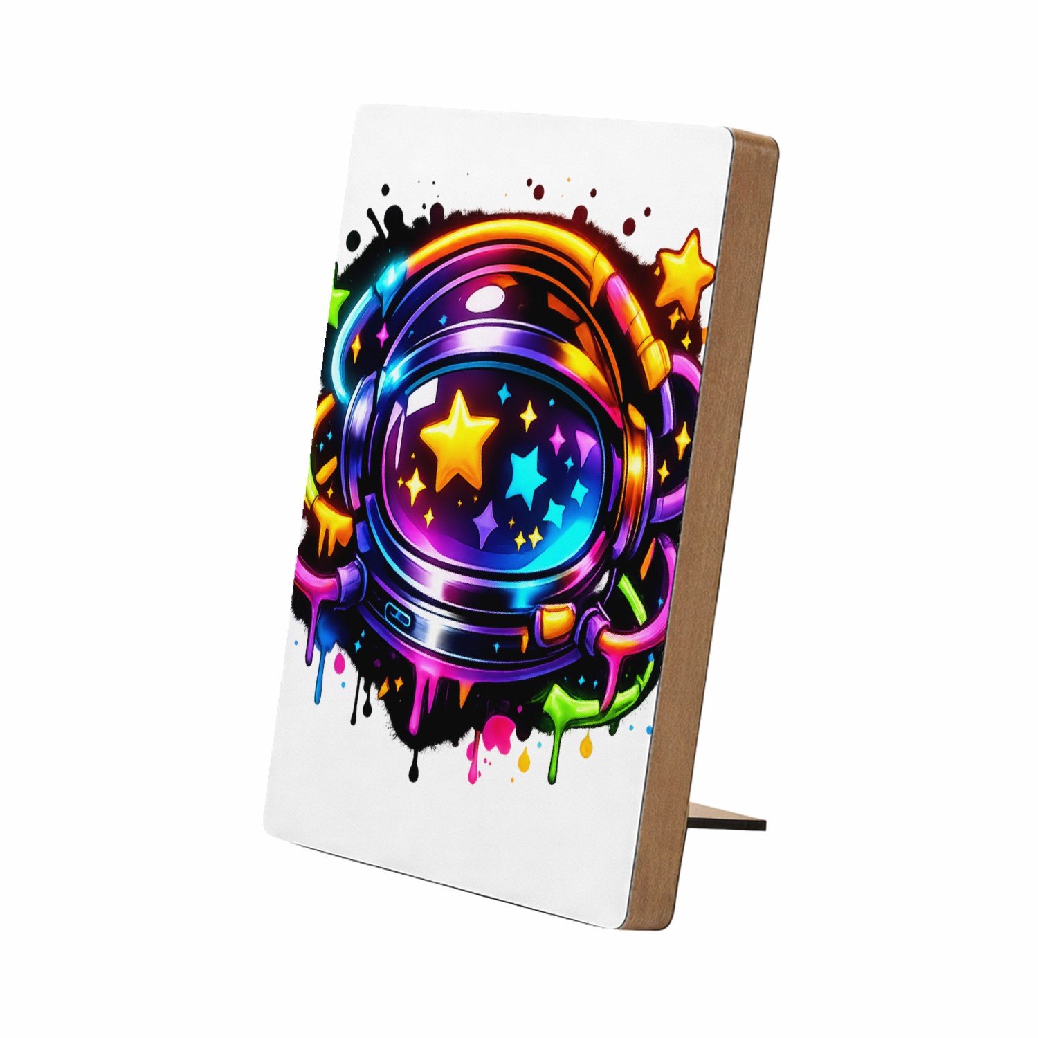 Mr Cadeautjes Glasframe/MDF 12,7 x 17,8 - design Glow-tech drinkdesign voor jongeren | cadeau Wit