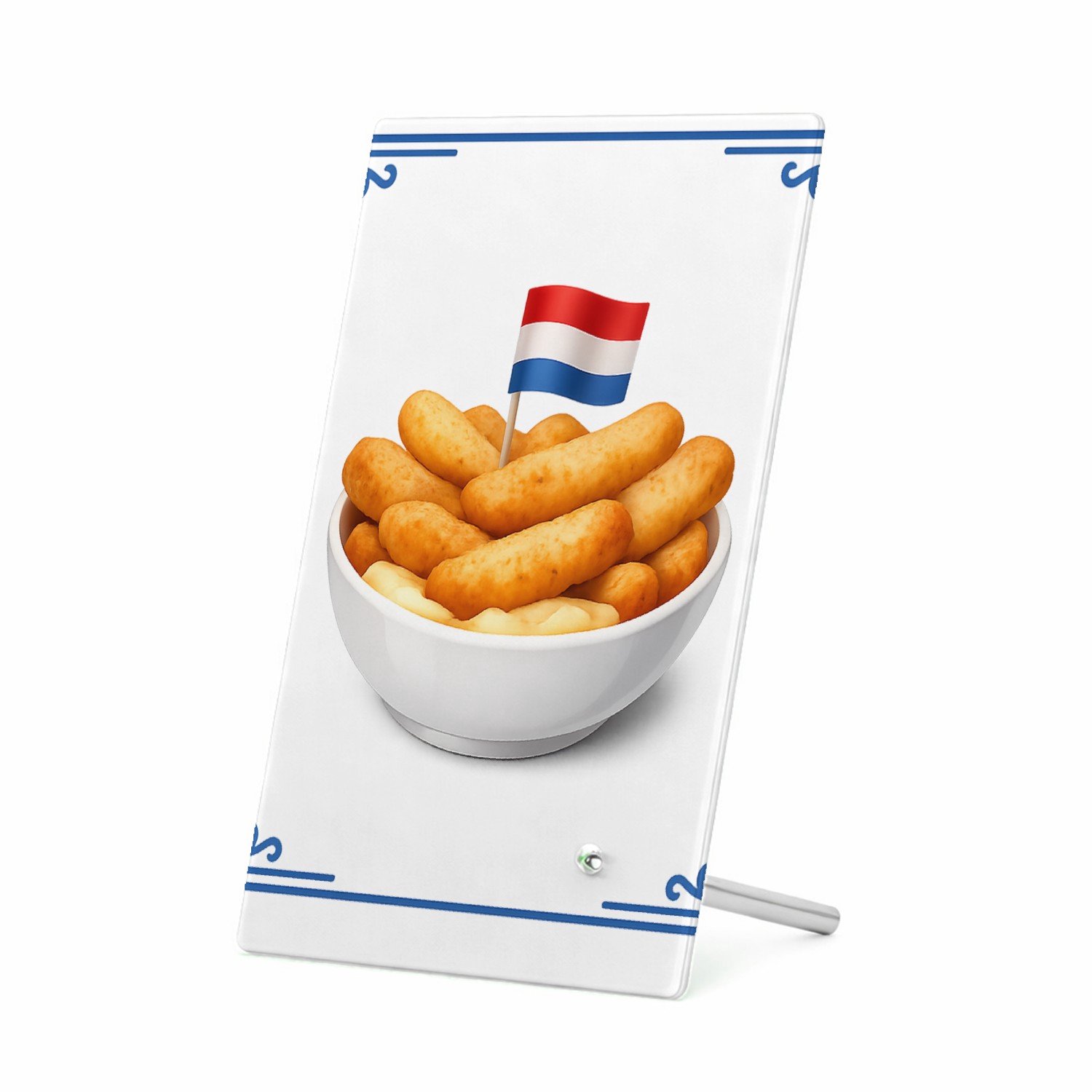 Mr Cadeautjes Glasframe 11 x 16 - design Keukenhumor rond een andere populaire snack, met eenzelfde p | cadeau Wit
