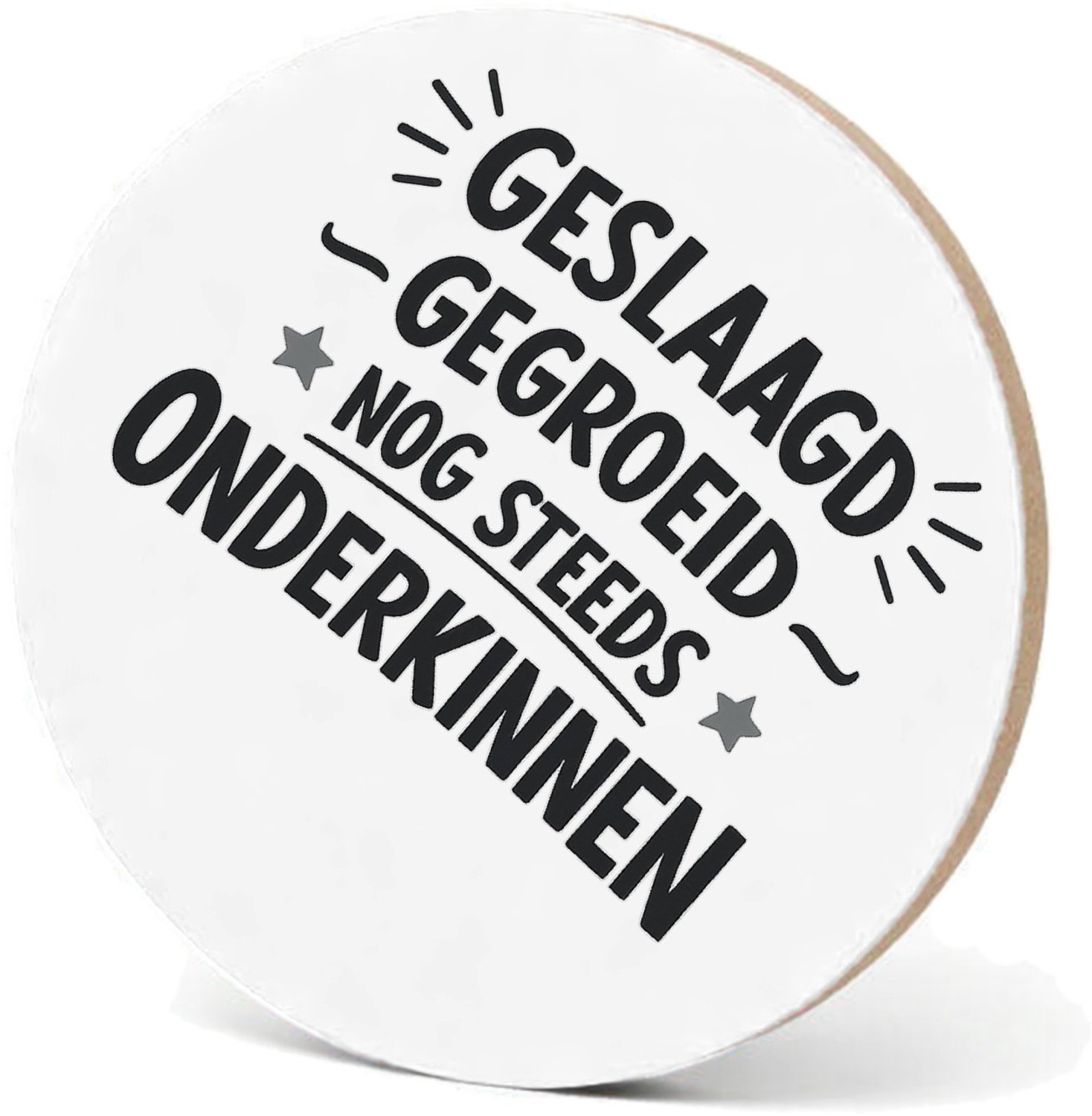 Mr Cadeautjes MDF fotolijst - design Grappige woordspeling voor een energiek cadeau-item met een | cadeau Wit