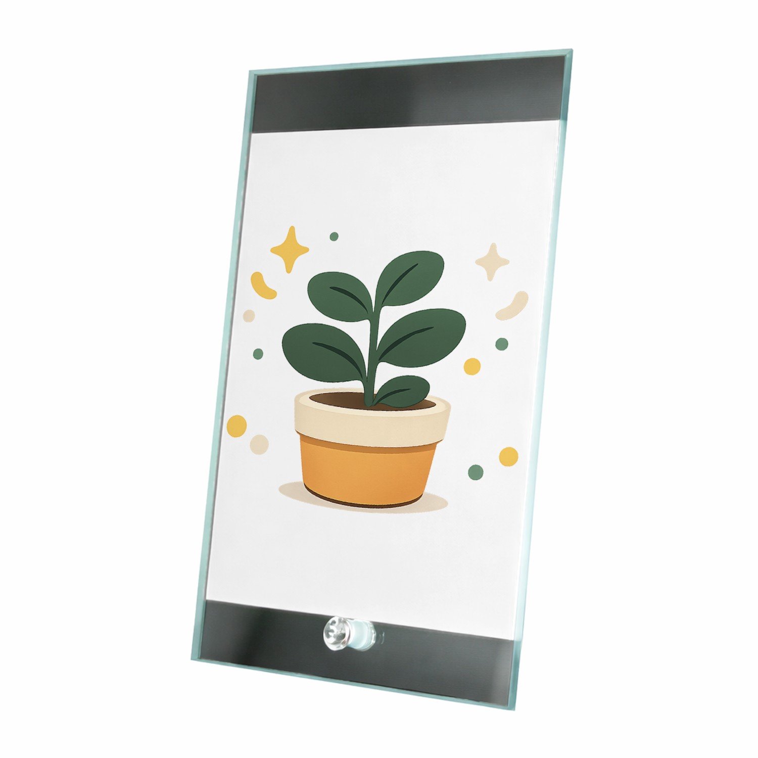 Mr Cadeautjes Glasframe 15 x 23 - design Een vrolijke bedankmok met een kleine, centraal geplaatste i | cadeau Wit