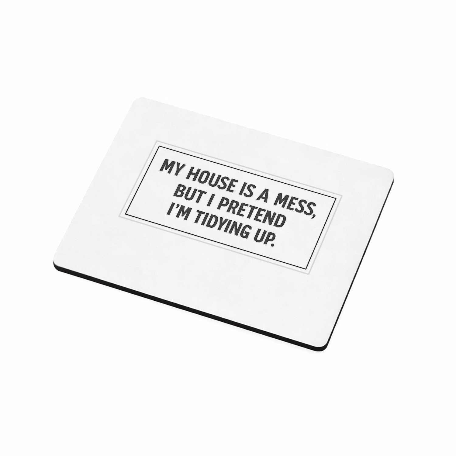 Mr Cadeautjes MDF magnetische fotolijst 9 x 7 - design Nette minimalistische typografie met droge zelfspot, maar da | cadeau Wit