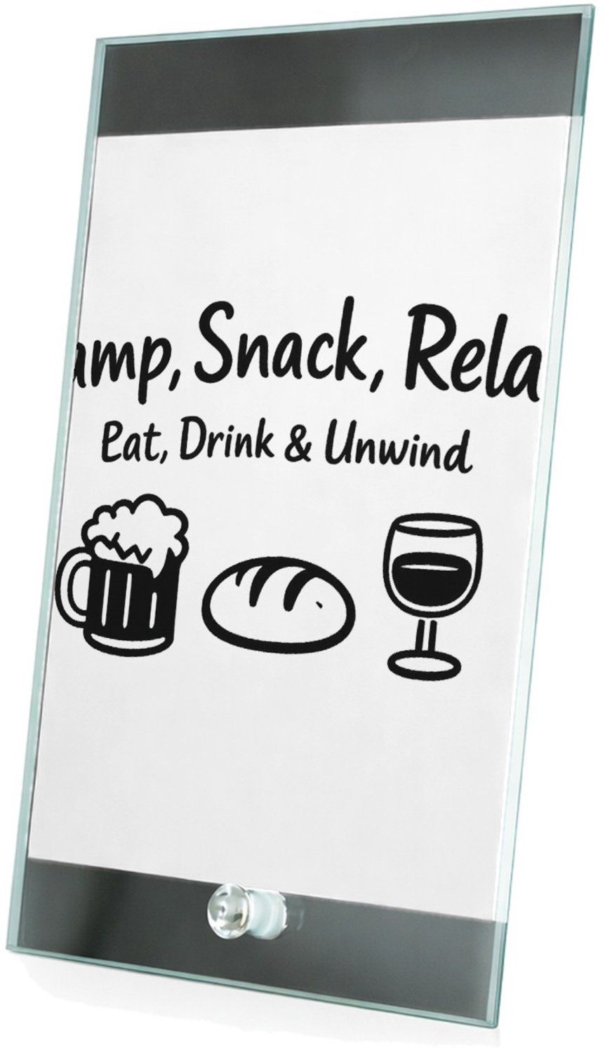 Mr Cadeautjes Glasframe 15 x 23 - design Minimalistische borrelhumor voor buitenactiviteiten met een | cadeau Wit