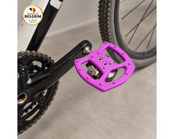 Pedaaladapter voor Shimano SPD - Set van 2 Platformadapters voor Gewone Schoenen - Paars