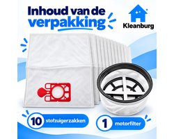 Kleanburg® onderhoudsset geschikt voor Numatic Henry HVR200, Hetty HET200 en James JVP180 met 10 stofzuigerzakken en motorfilter