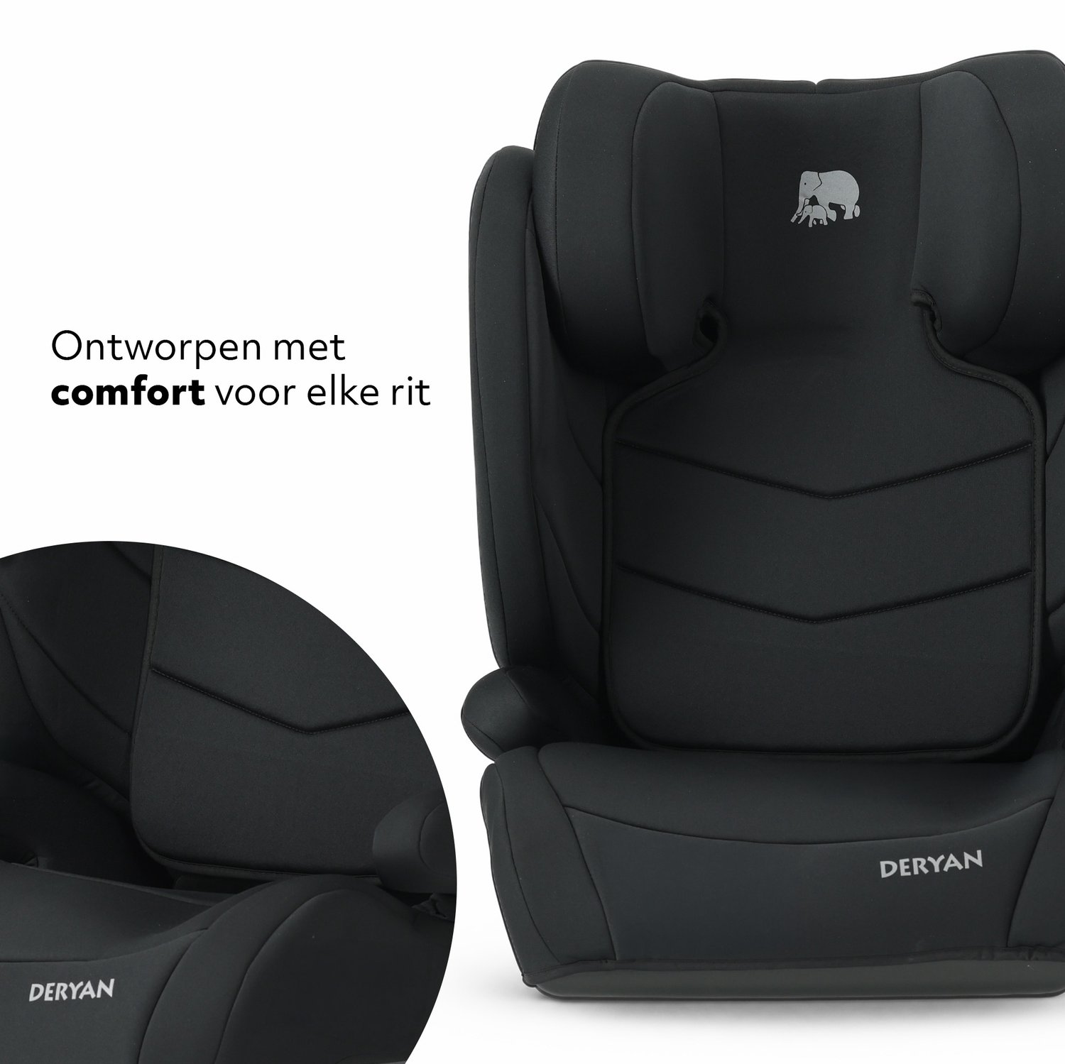 Deryan Charlie Luxe Autostoel i-Size - Isofix - 100 tot 150 cm - Zwart – foto 5