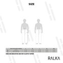 Maattabel voor Ralka regenbroek met lengte en tailleomvang in centimeters voor maten S tot XXL.