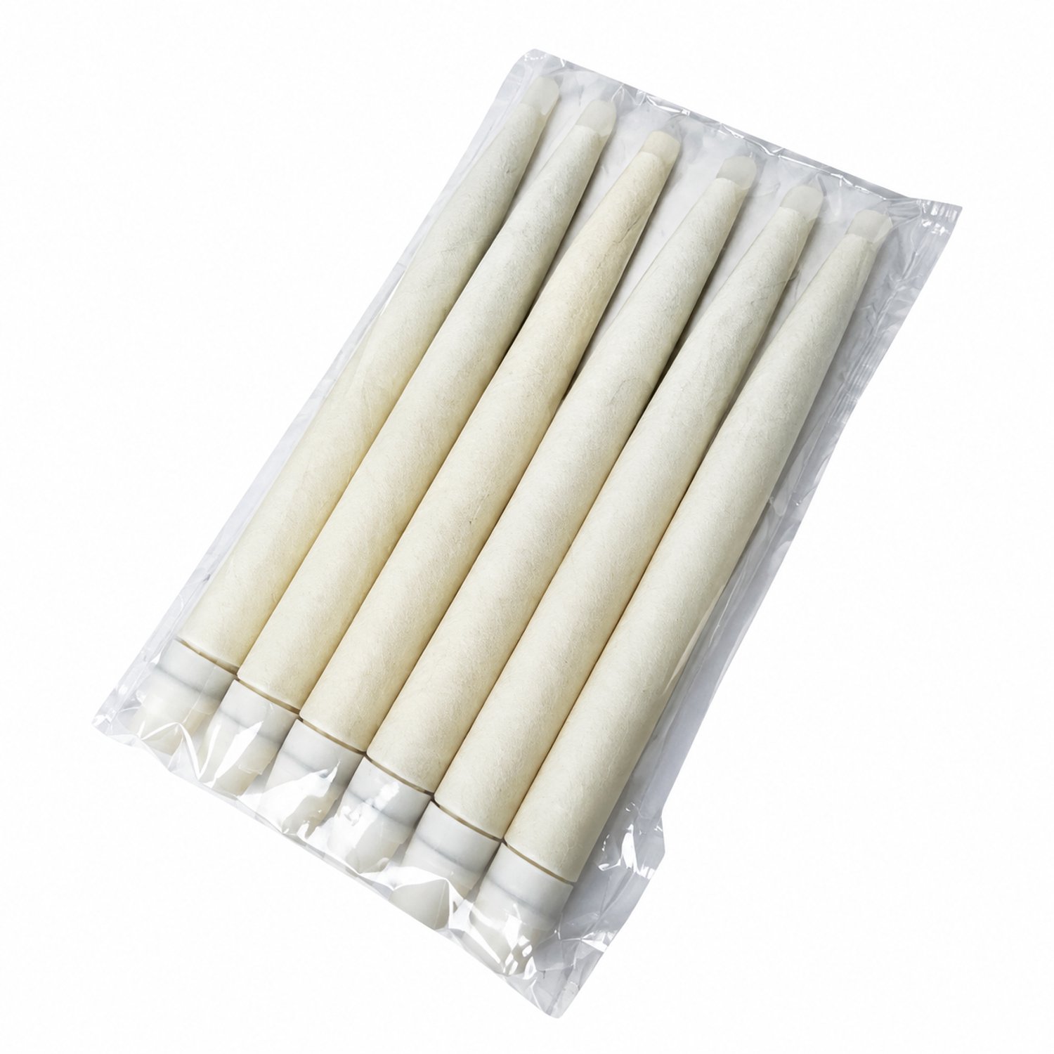 SWGOTA led kaarsen, 6 stuks, wit, slanke kaarsvorm van ABS, 20,5 x 1,65 cm per kaars, verpakt in een OPP-zak