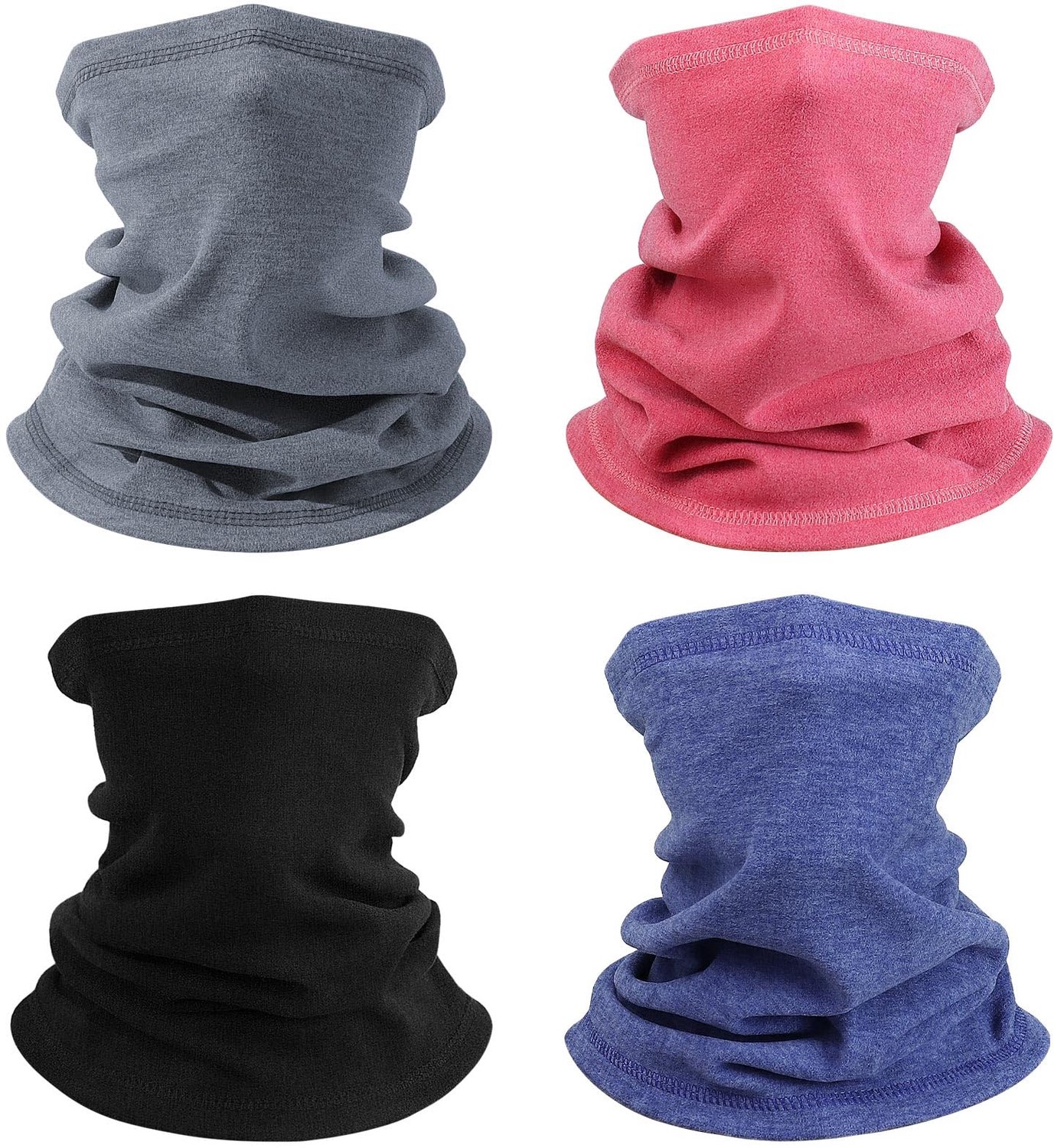 Famanu – Fleece halswarmer voor bescherming tegen kou en wind rekbare stof unisex ideaal voor wandelen skiën en fietsen lichtgewicht en praktisch Wit
