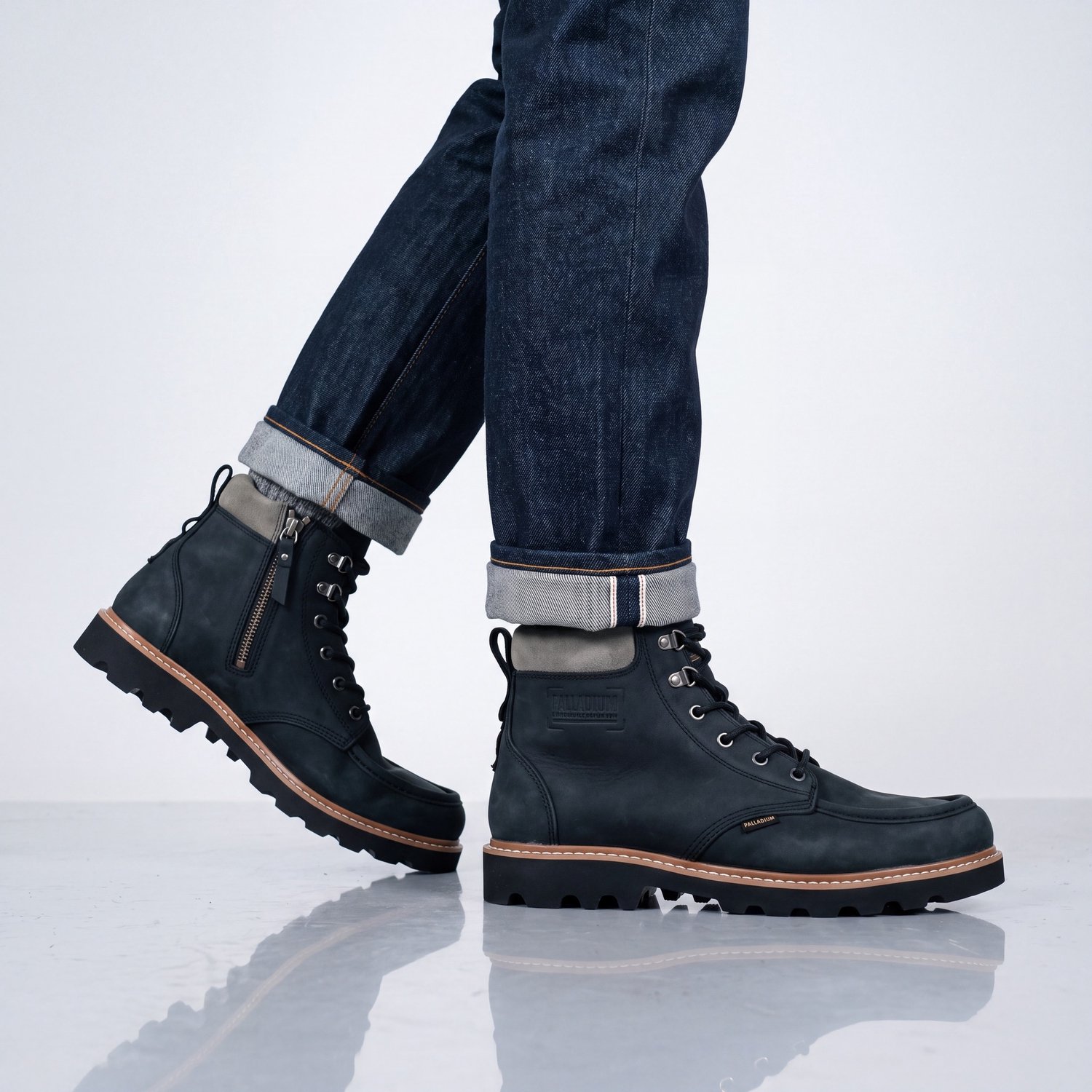 Palladium Trooperlite Grit Zip Heren Laarzen Boots Leer 04985-001-M Zwart
