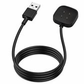Jumalu Oplaadkabel Geschikt voor Fitbit Versa 3, Versa 4, Sense en Sense 2 – Magnetische Smartwatch Oplader – USB-A – 1 Meter – Zwart