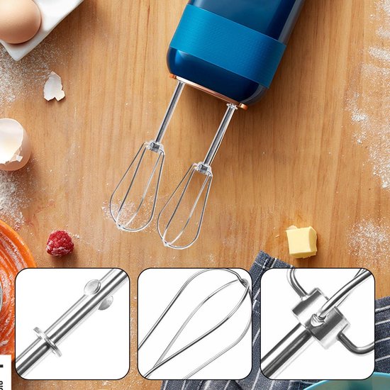 Mixeraccessoires - 1 paar - 180 mm - Zilver — afbeelding 3