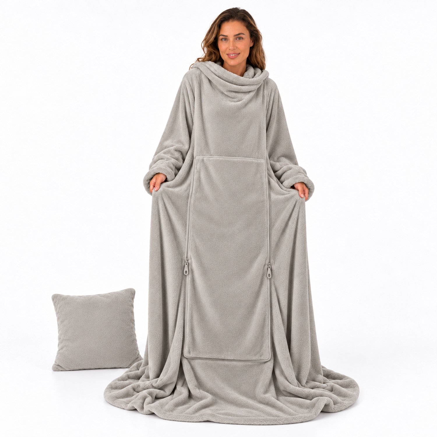 Unique Living Plaid Snuggle Chateau Grey -150x200cm