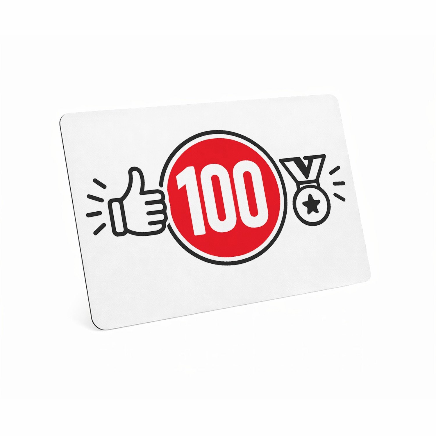 Mr Cadeautjes MDF magnetische fotolijst 28 x 19 - design Een sportieve complimentenprint met een centraal getal of sy | cadeau Wit