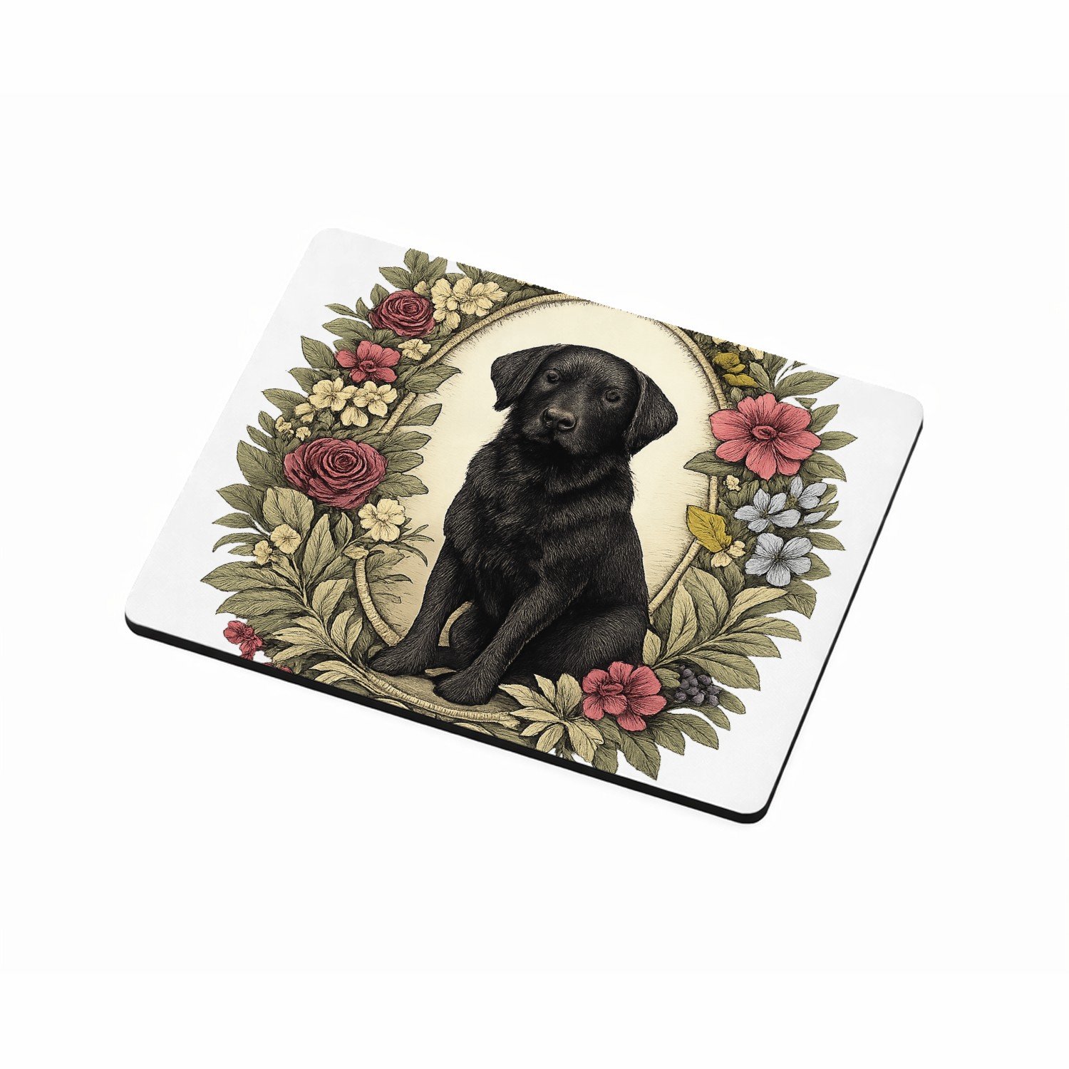 Mr Cadeautjes MDF magnetische fotolijst 9 x 7 - design Een kat als rustige hoofdfiguur in een decoratief kader van | cadeau Wit