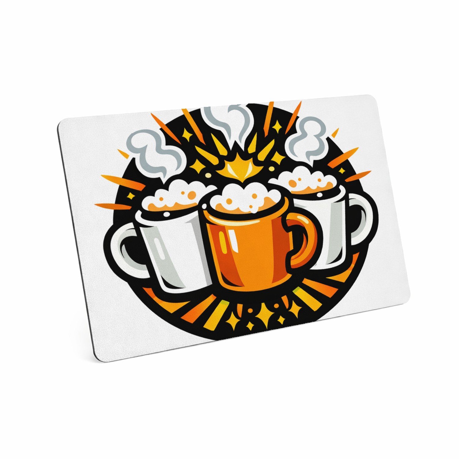 Mr Cadeautjes MDF magnetische fotolijst 28 x 19 - design Een humoristische vriendenprint met twee of drie koffiemokke | cadeau Wit