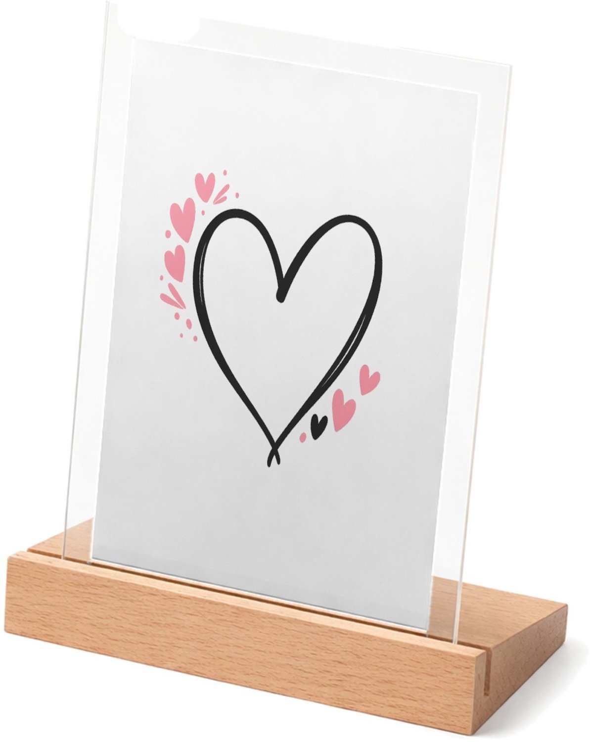 Mr Cadeautjes Glasframe met vaste tekst - design Een liefdevolle handlettering met kleine sterren en zachte s | cadeau Wit