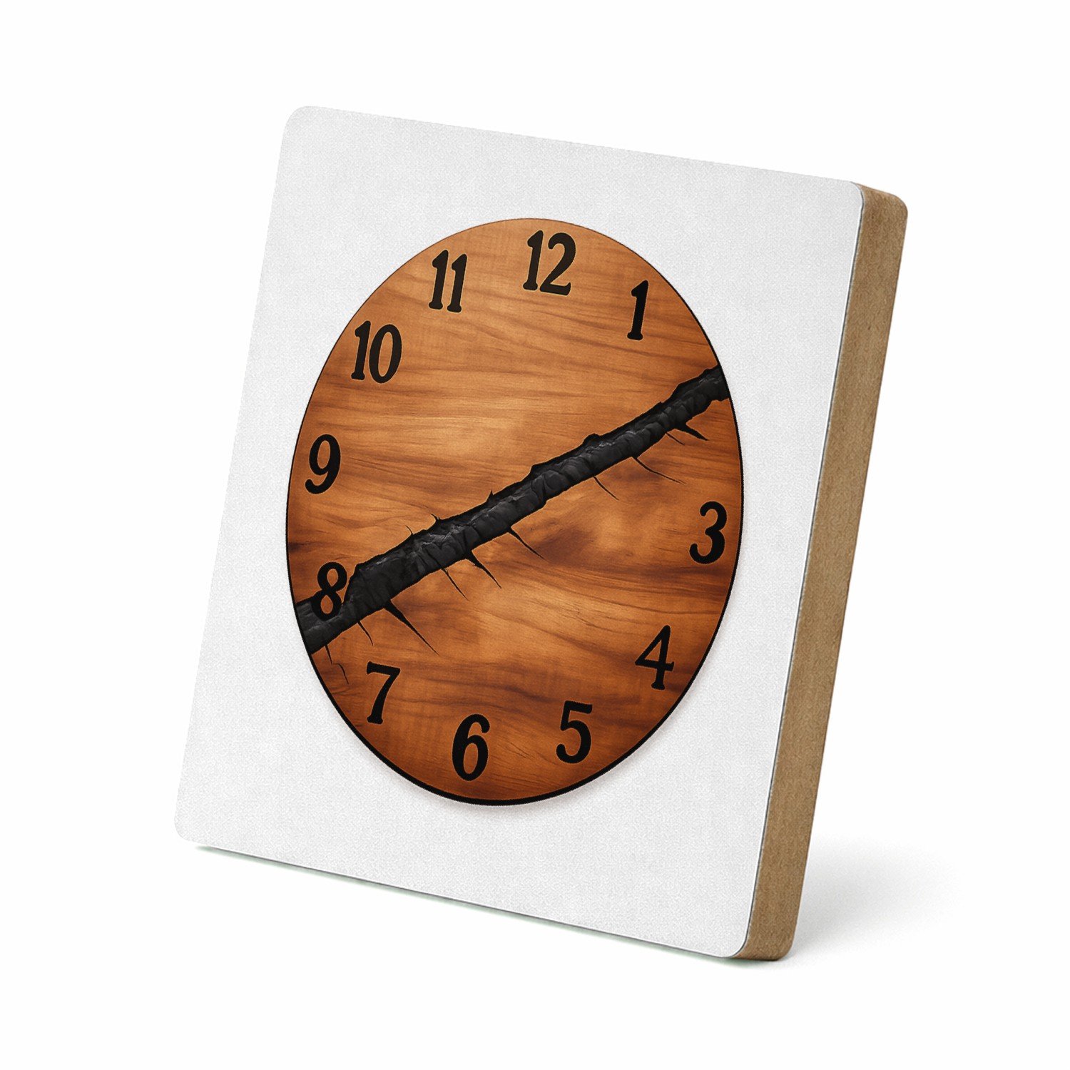 Mr Cadeautjes MDF staande fotolijst 15,2 x 15,2 - design Een ronde kompasplaat met gegraveerde windrichtingen en een | cadeau Wit