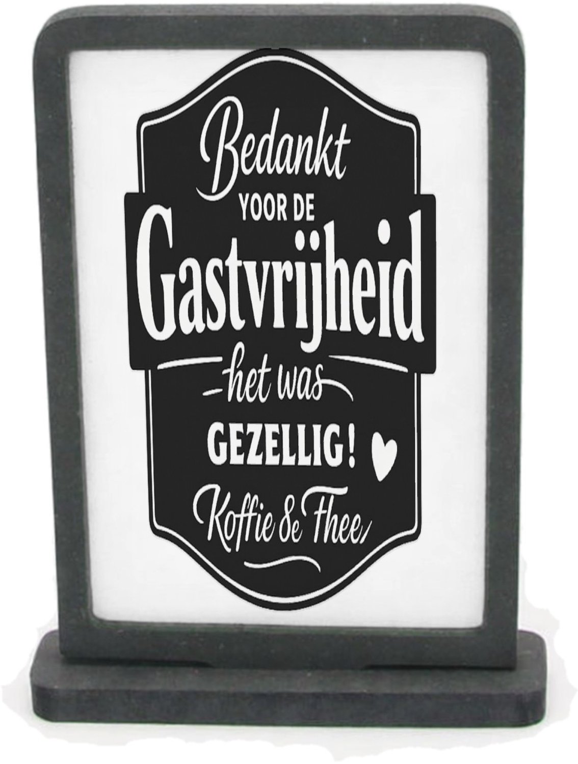 Mr Cadeautjes Houten fotolijst rechthoek met MDF inleg - design Een speels retro-keukenontwerp met grote typografie en een k | cadeau Wit