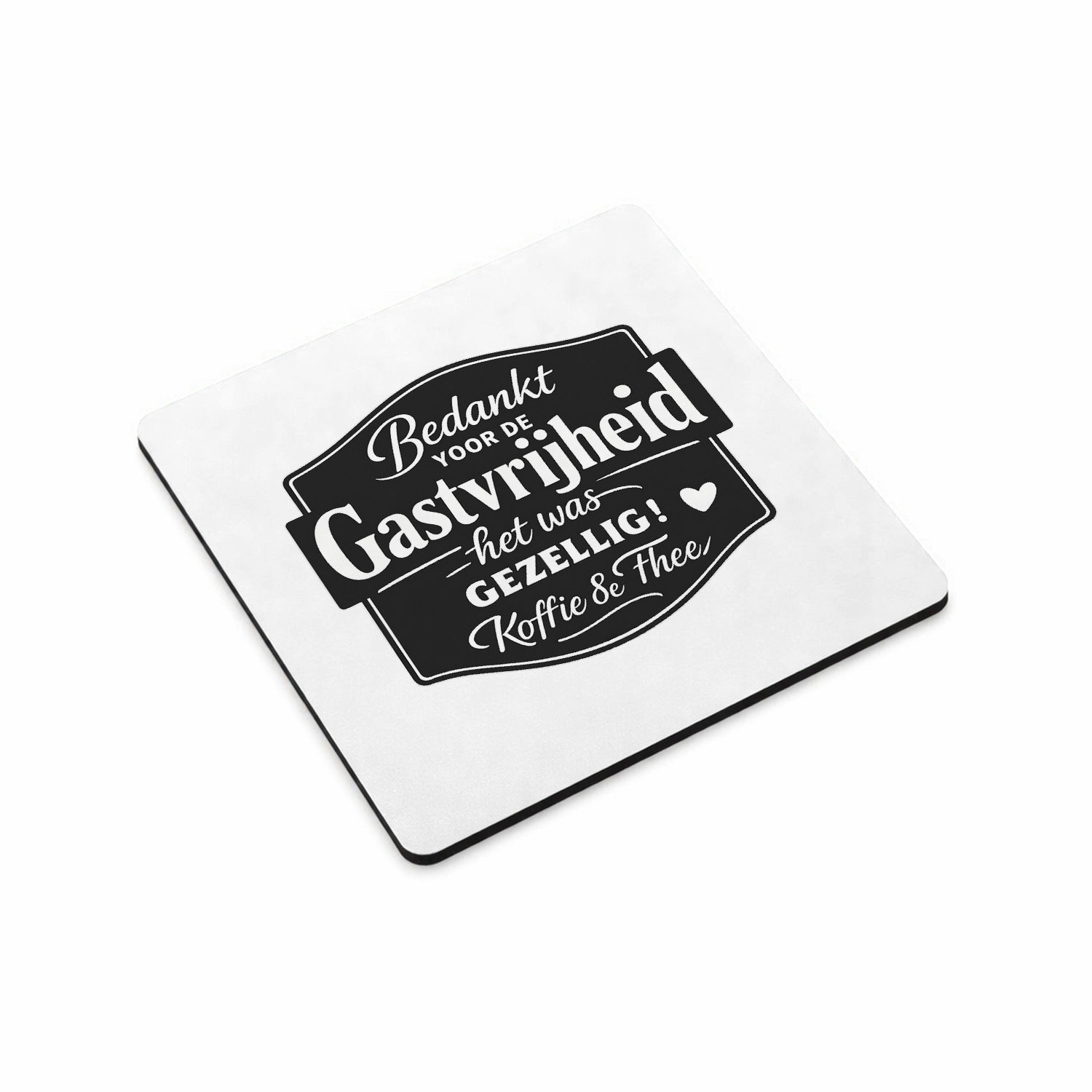 Mr Cadeautjes MDF magnetische fotolijst vierkant 9,5 - design Een speels retro-keukenontwerp met grote typografie en een k | cadeau Wit