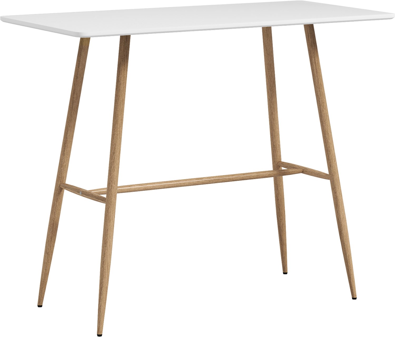 Lunpog Bartafel - Rechthoekige bartafel voor 4 personen - Multifunctionele feesttafel - Eenvoudig te monteren - 118 x 58 x 98 cm - Wit
