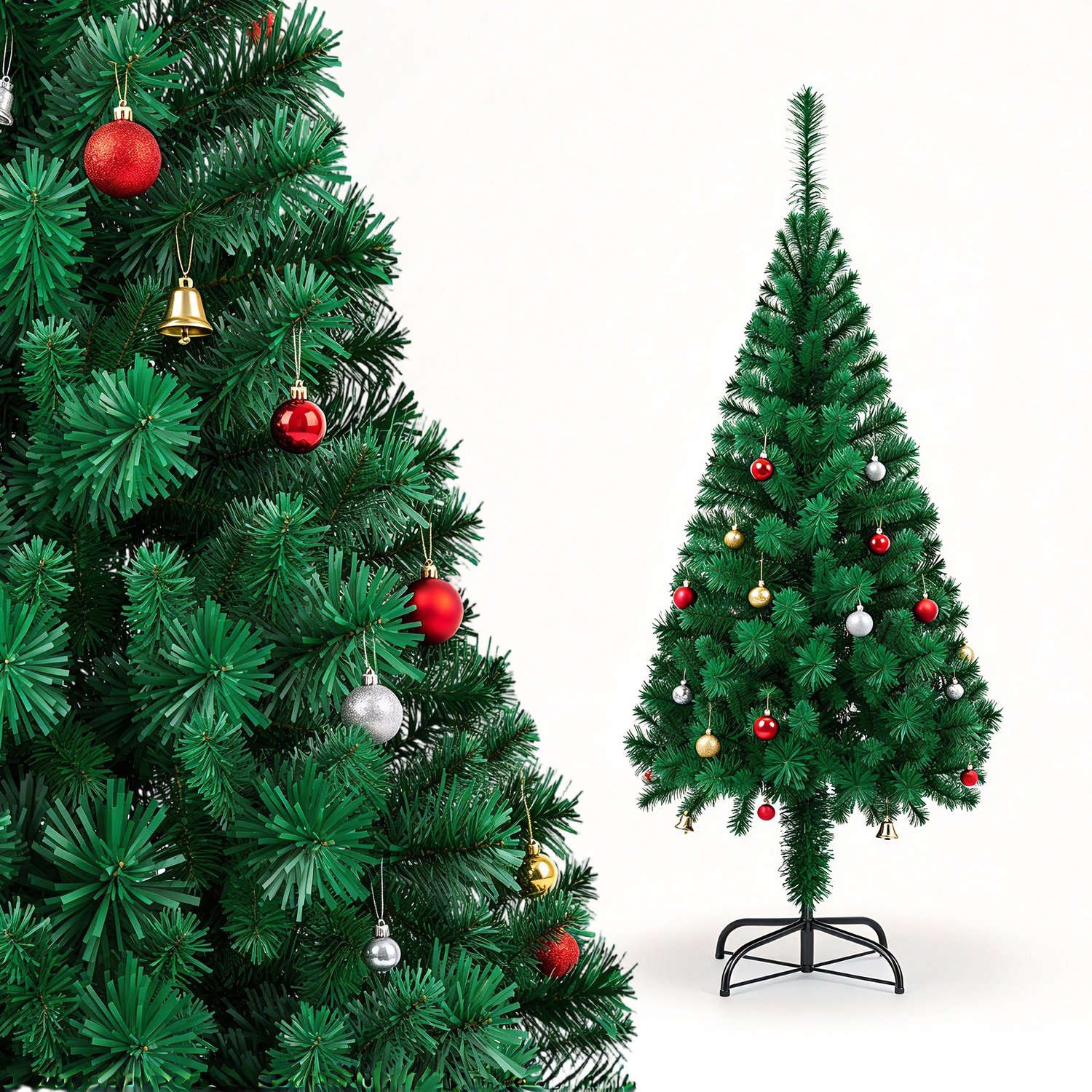 Kerstboom – 210cm Kunstkerstboom – Groen PVC met standaard
