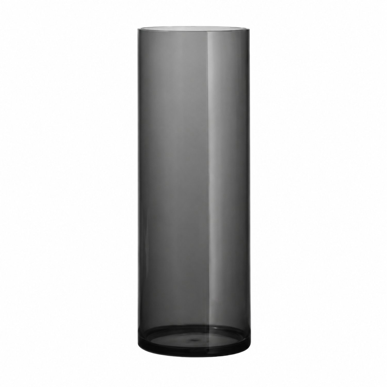 SWGOTA Grijze acryl cilindervaas - diameter 20 cm, hoogte 40 cm - voor bloemschikken Grijs