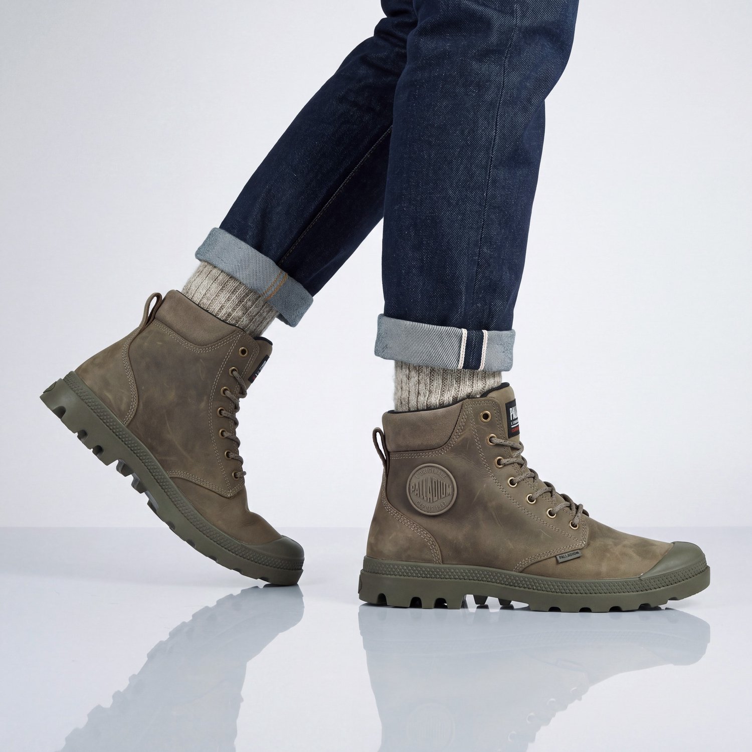 Laarzen Palladium Pampa SC Thins Groen