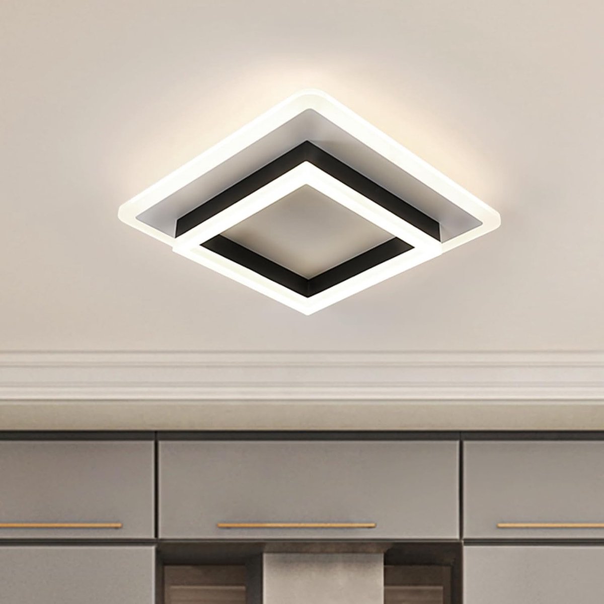 Plafondlamp, Moderne Plafondlamp 30W, Zwart