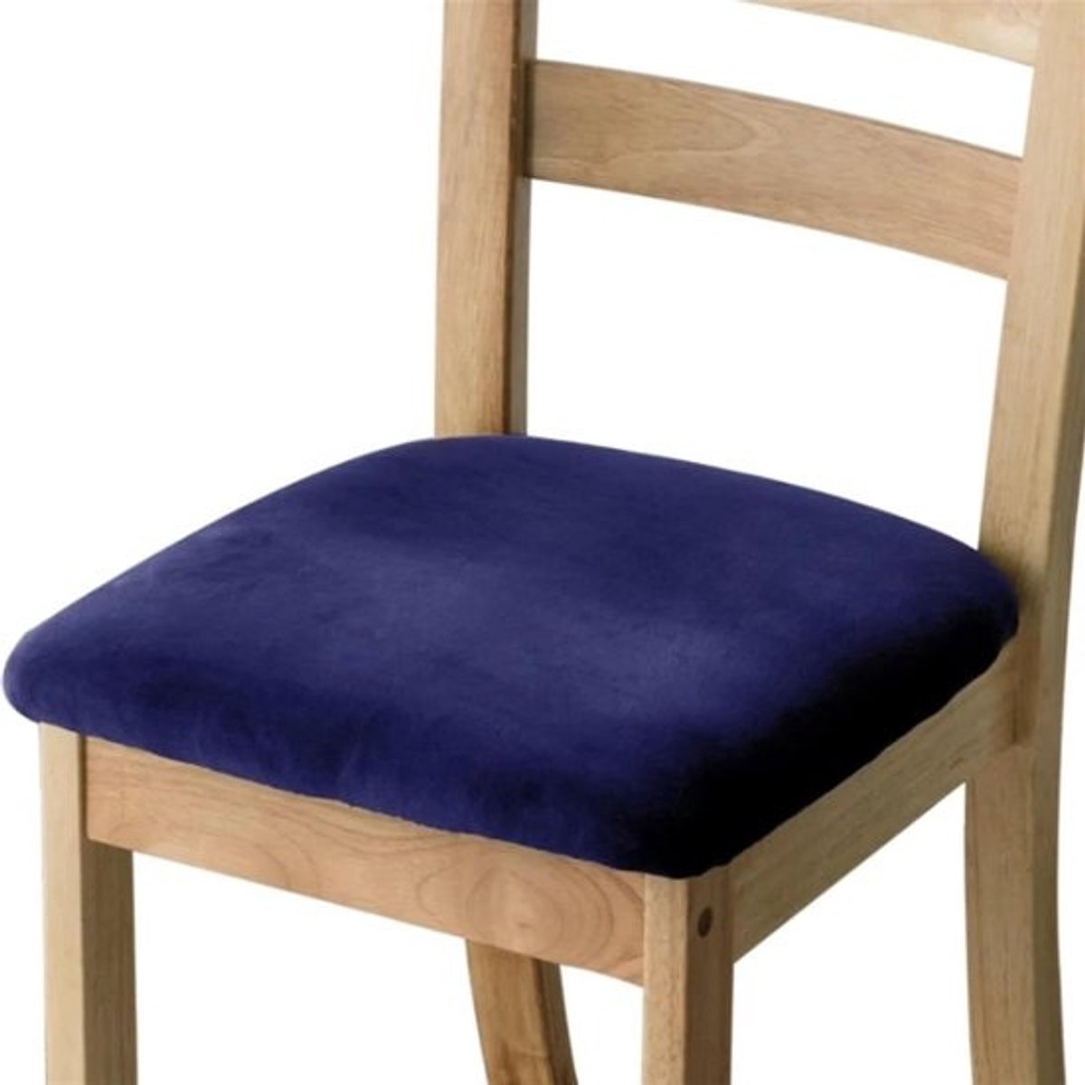 Stoelhoezen Eetkamer - Stoelbeschermer Gestoffeerd - Eettafel Decoratie - Zachte Fluweel Stof - 1 Stuk - Blauw A