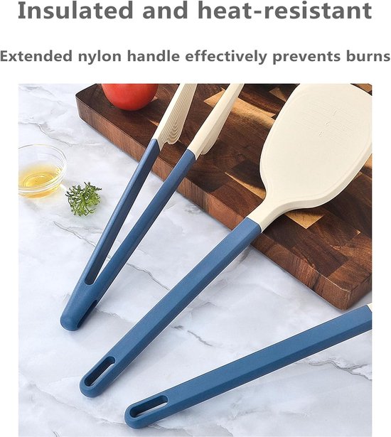 6-delige Siliconen Kookgerei Set, Keuken Set,Food-Grade Siliconen Hoofden Siliconen Keuken Gadgets Spatels Set Voor Antistick Kookgerei — afbeelding 4