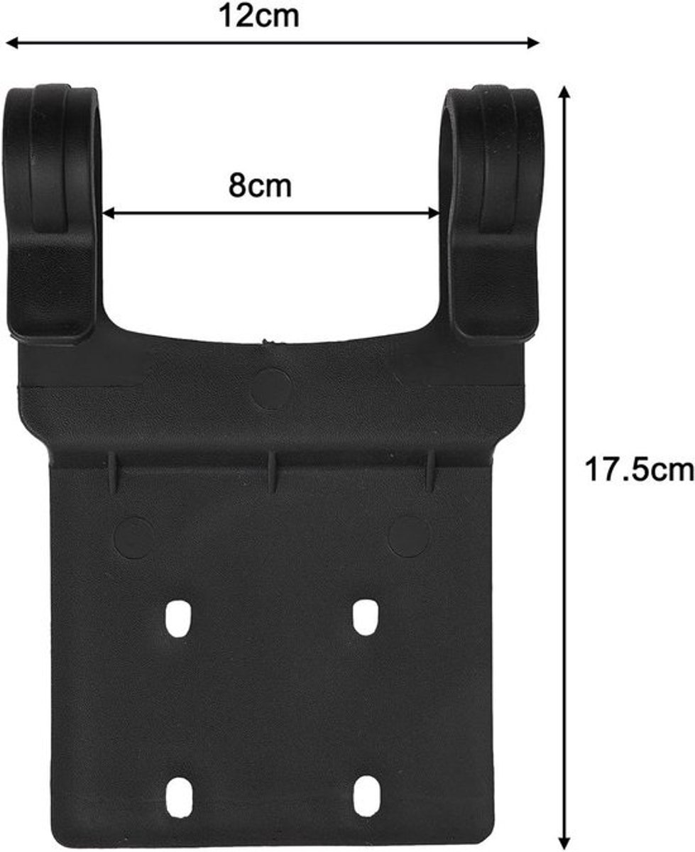 Fietsmand Afneembaar - Stuurmand Opvouwbaar - Boodschappen Vervoeren - Solide PP Constructie - 315 cm - Zwart