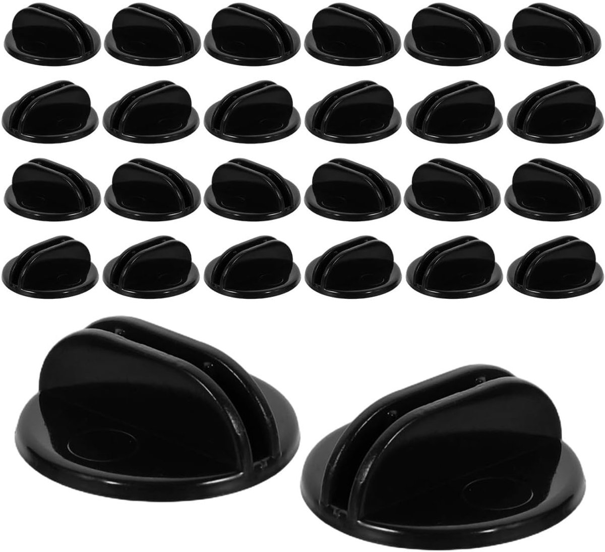 48 Stuks Kleine Ronde Plastic Kaartstandaards met Stabiele Basis Universele Houder voor Visitekaartjes Prijsetiketten Memo Geschikt voor Bordspellen Vergaderingen Restaurants