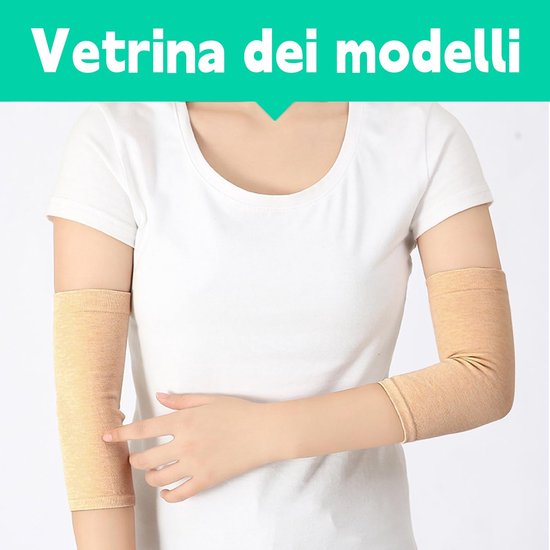 Afslankende armmanchet, armmanchet, shaper van de arm, ondersteuning voor compressiemanchetten, afslankheidsarmen, Kleur: zwart/bruin,, Eén maat — afbeelding 5
