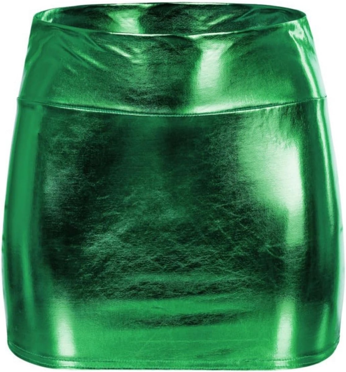 Rokken,Glanzende metallic vloeibare minirok voor dames