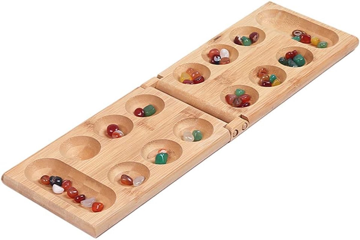 Zalati Stenen Decoratieve Board Clear River Stones met Folding Houten Board Natuurstenen voor Fun Home Decoratie