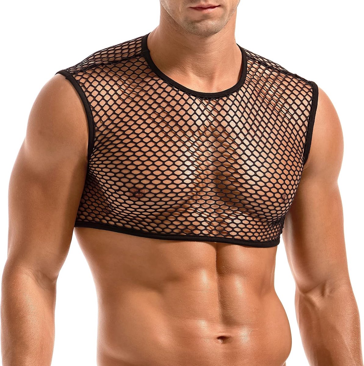 Coulee Heren Visnet Shirt Mesh Spier Onderhemden