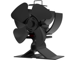Zonder stroom, 4-bladige houtkachelventilator, warmteaangedreven kachelventilator, stroomloos, voor kachel/houtkachel, mini-haardventilator voor huishygge