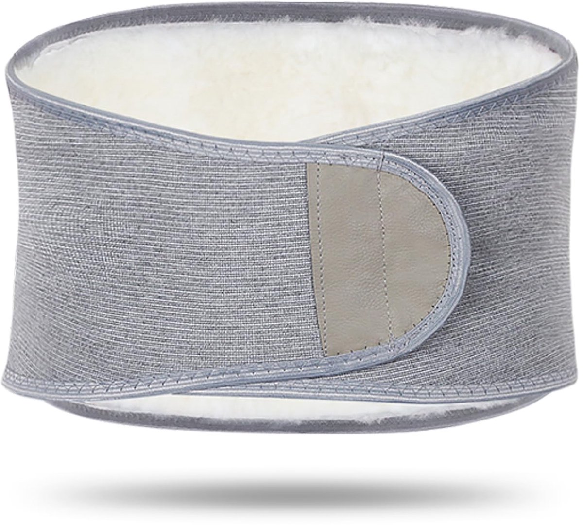 taillesteun van thermische natuurlijke wol, taillewarmer, lendenwervelsteunriem, gezellige warme buikbescherming voor vrouwen en mannen [1 stuk] (XL, grijs)