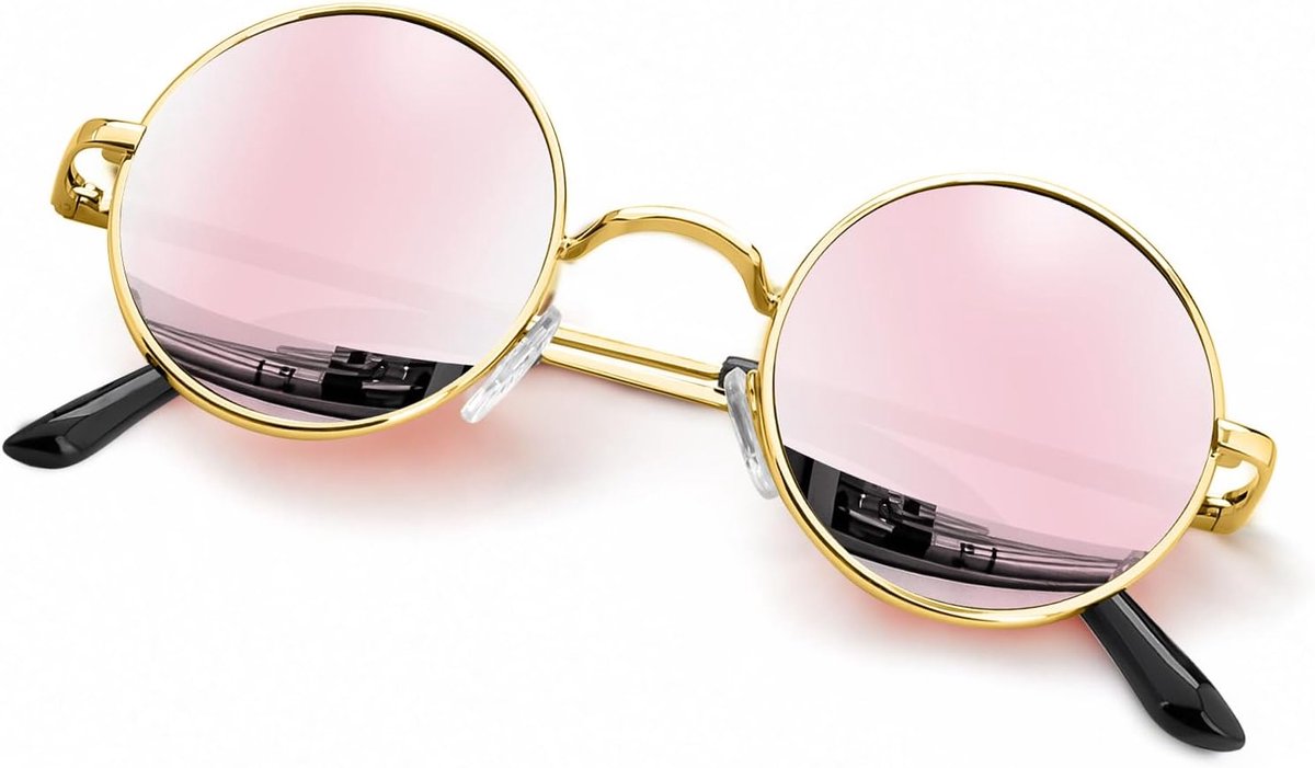 Gepolariseerde Hippie Zonnebril Retro Ronde Bril voor Vrouwen Mannen Vintage Cirkel Zonnebril UV400