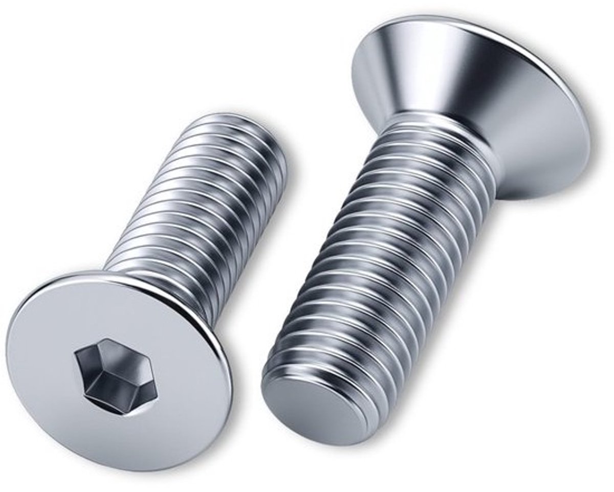 Verzonken Inbusschroeven M6 x 16 mm - 50 Stuks - Verzinkt Staal