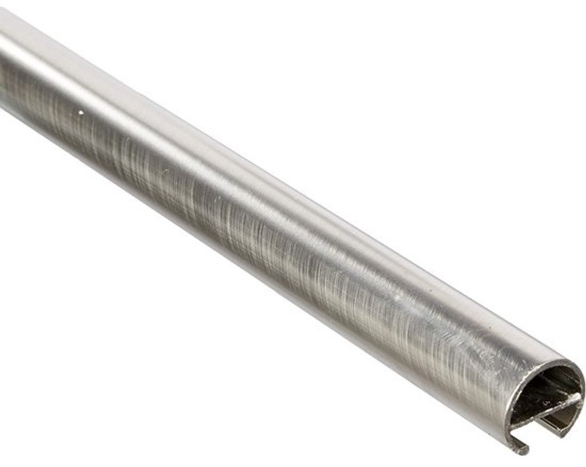 RVS Look Gordijnrail met Binnenloper 160 cm Inox