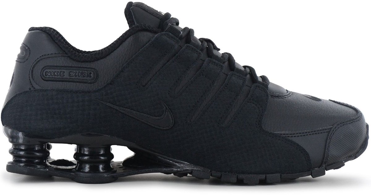 Nike Shox NZ Leather Heren Sneakers Schoenen 378341-001 Zwart