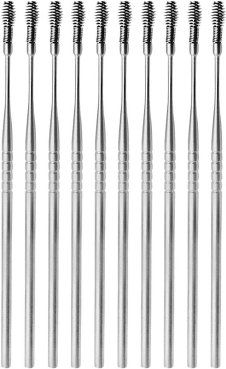 Oorsmeerverwijderaar Set - Oorreiniger Lepeltjes - Oorhygiëne Handhaven - Flexibele Veerstructuur - 115 cm - Zilver