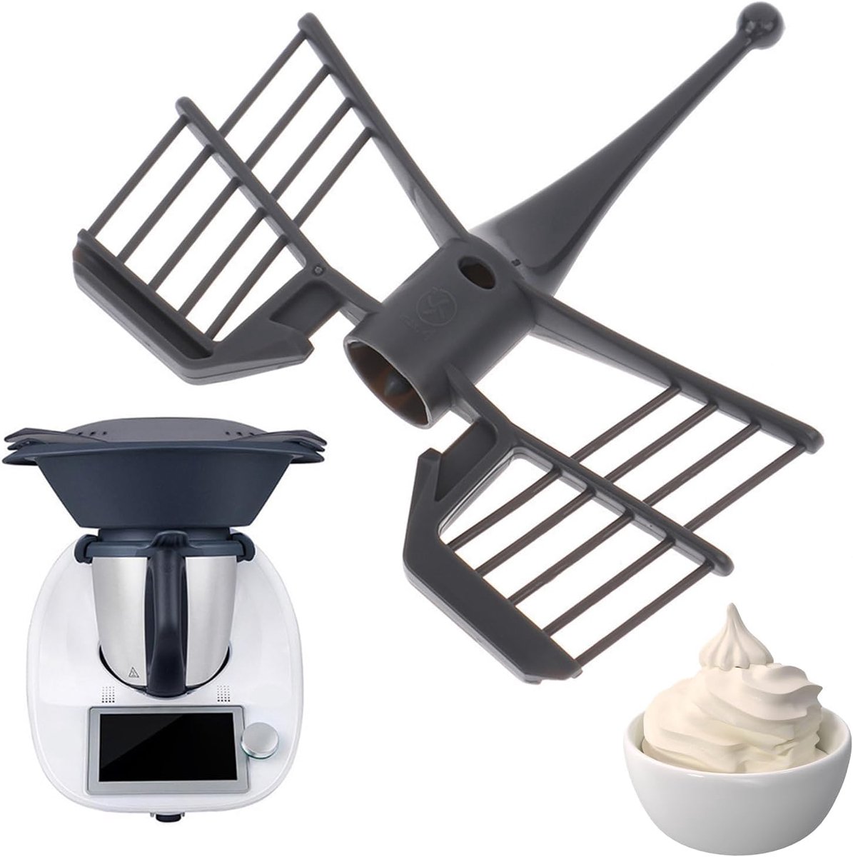accessoires, roermixer, keukenmachinereserveonderdelen, roeropzetstuk, vlinder, roeropzetstuk voor Tm5 Tm6 Tm31, (zwart)