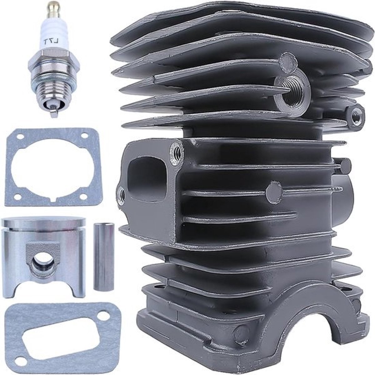 Cilinder Piston Kit - Vervangingsonderdelen Kettingzaag - Onderhoud Tuinmachines - Nikasil Coating - 40 mm - Zilverkleurig