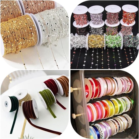 15Pcs 2 Stijlen Plastic Draad Spoel Grote Floss Klossen Wit 5.5Cm In Diameter Platte Ronde Kant String Koorden Draad Draad Organizer Spoelen Voor Naaien Borduurwerk Weven Ambachten — afbeelding 5